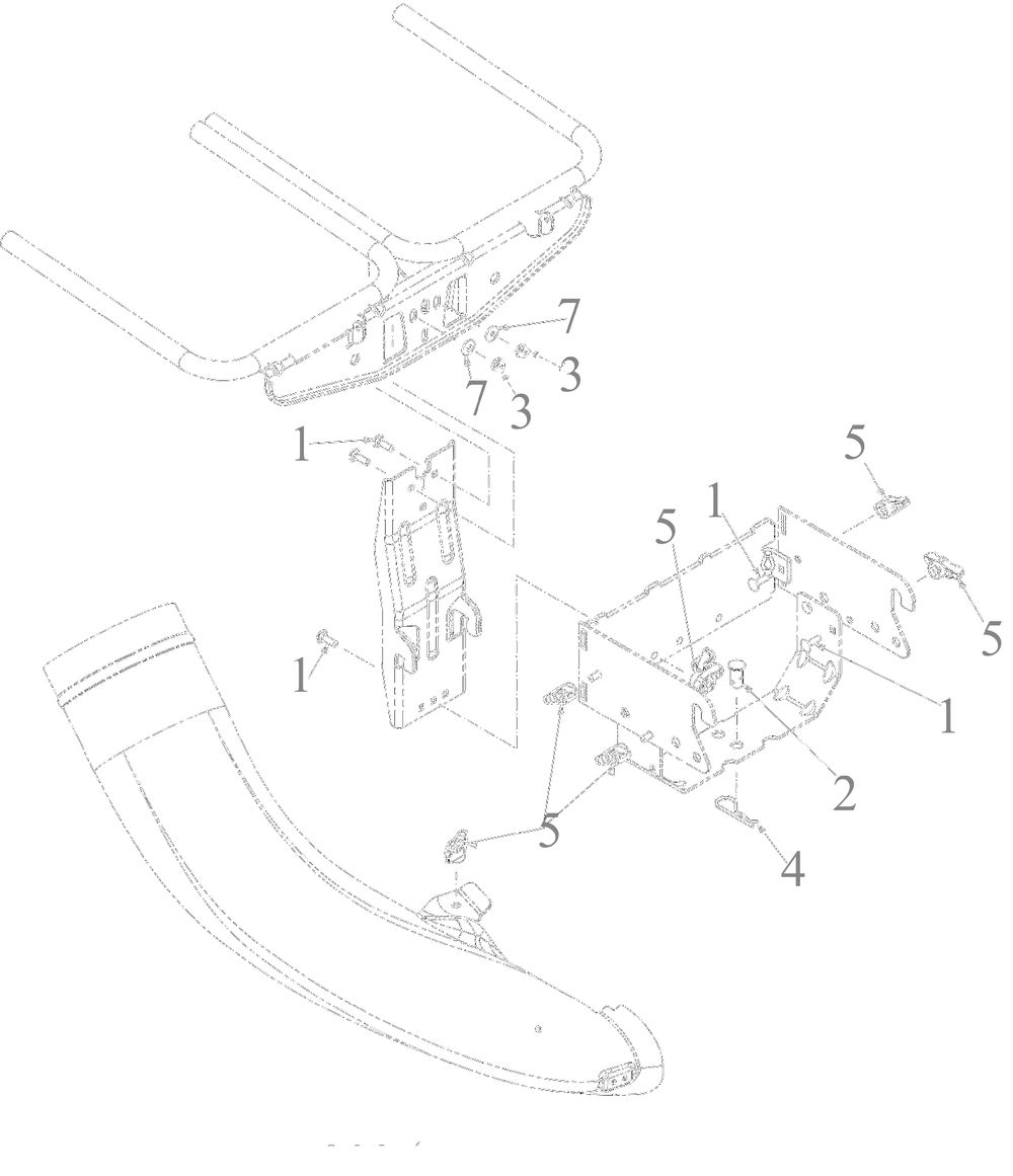 Attachments / 19a30045oem 36-Inch Bagger (2020) / Hardware Pack - Bagger Diagram and Parts List for 2022 Yard Machines Lawn Tractor